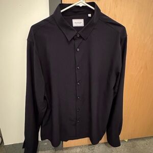 Navy XL Liberty 7 Diamond 4 Way Stretch Button Down